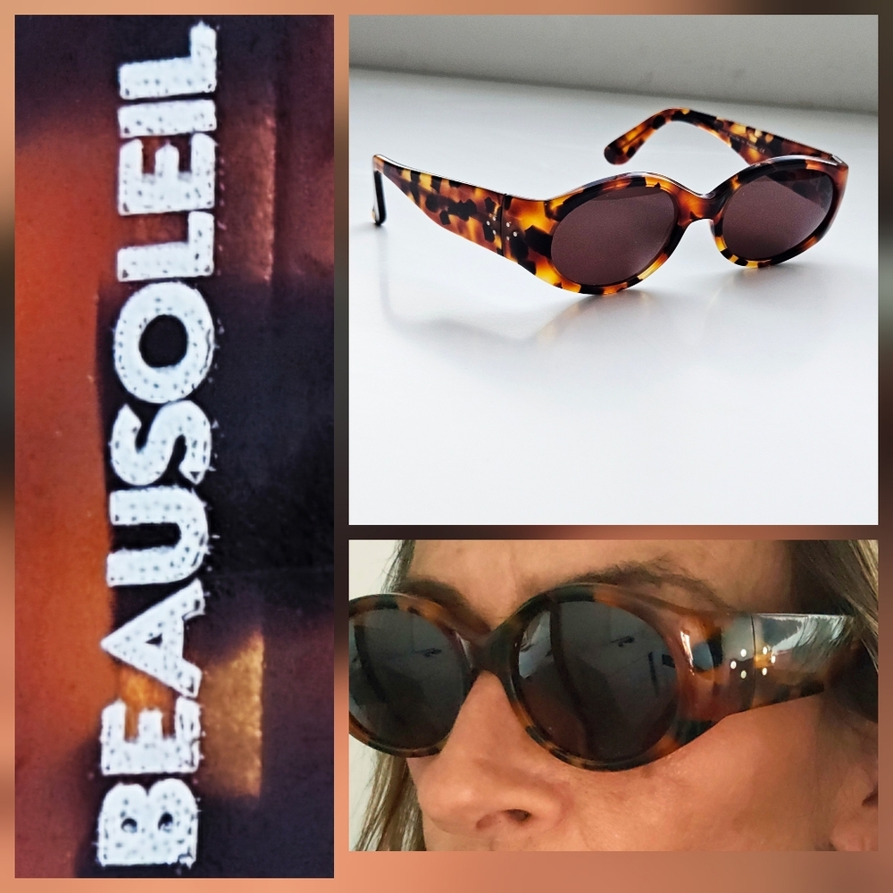 Frederick Beausoliel Hand Made In France  Tourtoishelle Oval Sunglasses